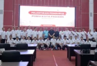 Pelantikan Pengurus POBSI Padang periode 2026–2030 di Ruang Bagindo Aziz Chan, Balai Kota Padang, Sabtu (24/10/2026). (Foto: Pemko Padang)