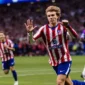 Pablo Barrios merayakan gol ke gawang Manchester United pada laga kedua fase Liga Champions 2026/2027 di Riyadh Air Metropolitano, Rabu (14/10/2026) dini hari WIB. (Foto: IG @atleticodemadrid)