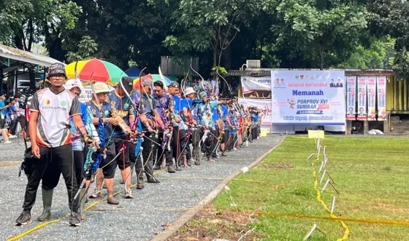 Atlet panahan Kota Padang meraih 32 medali di Porprov XVI Sumbar 2026. (Foto: Pemko Padang)