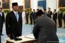 Pelantikan Kristomei Sianturi sebagai Kepala BNPB di Istana Negara, Kamis (15/10/2026). (Foto: YouTube Sekretariat Presiden)
