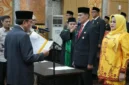 Wakil Wali Kota Padang Maigus Nasir melantik dan mengambil sumpah jabatan 27 pejabat di lingkungan Pemko Padang, Senin (12/10/2026). (Foto: Pemko Padang)