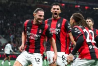 Pemain AC Milan merayakan gol ke gawang Atalanta. (Foto: IG @acmilan)