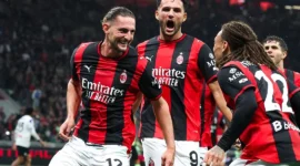 Pemain AC Milan merayakan gol ke gawang Atalanta. (Foto: IG @acmilan)
