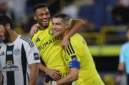 Cristiano Ronaldo bersama pemain Al Nassr merayakan gol ke gawang Neftchi Fergana pada matchday kedua AFC Champions League, Selasa (13/10/2026) dini hari WIB. (Foto: IG @alnassr)