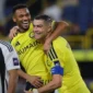 Cristiano Ronaldo bersama pemain Al Nassr merayakan gol ke gawang Neftchi Fergana pada matchday kedua AFC Champions League, Selasa (13/10/2026) dini hari WIB. (Foto: IG @alnassr)