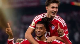 Pemain Bayern Munich merayakan gol ke gawang Magdeburg, dalam lanjutan babak kedua DFB Pokal di Allianz Arena, Kamis (29/10/2026) dini hari WIB. (Foto: IG @fcbayern)