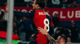 Pemain Genoa merayakan gol ke gawang Juventus. (Foto: IG @genoacfc)