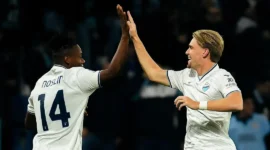 Pemain Lazio merayakan gol ke gawang Sassuolo. (Foto: IG @official_sslazio)