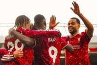 Pemain Liverpool merayakan gol ke gawang Brighton & Hove Albion dalam lanjutan Premier League di Anfield, Minggu (25/10/2026) malam WIB. (Foto: IG @liverpoolfc)