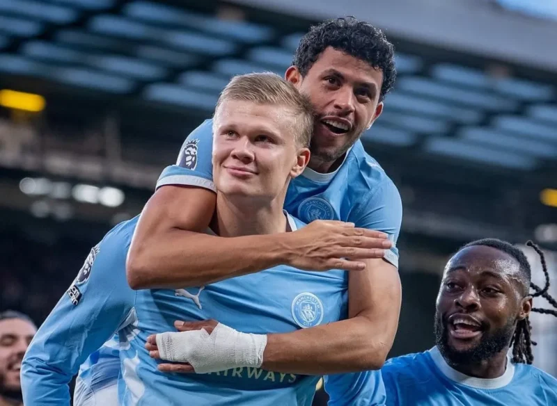Pemain Man City merayakan gol ke gawang Liverpool. (Foto: IG @mancity)