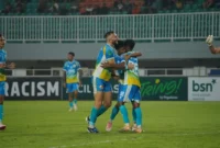 Para pemain Semen Padang FC saat merayakan gol ke gawang Persikad. (Foto: MO Semen Padang FC)