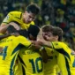 Para pemain Villarreal merayakan gol ke gawang Napoli. (Foto: IG @villarrealcf)