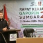 Wali Kota Padang, Fadly Amran membuka Rakerda Gapopin Sumbar Tahun 2026 di Hotel Mercure, Sabtu (3/10/2026). (Foto: Pemko Padang)