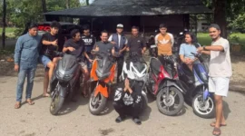 Polda Sumbar mengamankan para pelaku bersama barang bukti. (Foto: Polda Sumbar) 