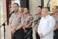 Kapolri Jenderal Pol. Suyudi Ario Seto menerima audiensi Menteri Perhubungan Dudy Purwagandhi di Mabes Polri, Jakarta, Rabu (21/10/2026). (Foto: Humas Polri)
