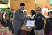 Peningkatan Kapasitas Wirausaha Terdampak Bencana melalui Klinik UMKM Minang Bangkit Regional II Sumbar di Auditorium Unand, Jumat (2/10/2026). (Foto: Adpsb)