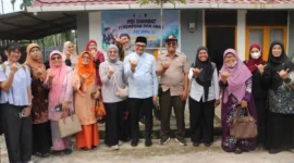 Kementerian PPPA RI meresmikan aktivasi Pos SAPA di Huntara Lubuk Buaya, Kota Padang, Jumat (16/10/2026). (Foto: Pemko Padang)