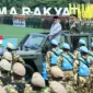 Presiden Prabowo Subianto meninjau barisan pasukan saat upacara HUT ke-81 TNI di Lapangan Prima, Markas Besar TNI, Cilangkap, Jakarta, Senin (5/10/2026). (Foto: BPMI Setpres)
