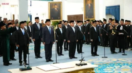 Presiden Prabowo Subianto melantik 18 pejabat di Istana Negara, Jakarta Pusat, Kamis (1/10/2026). (Foto: Ist)