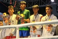 Rahmad Ramdhan, petinju binaan Luki Boxing Camp Padang meraih medali perak pada Porprov XVI Sumbar 2026. (Foto: Ist)