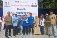 Raysa Razelin Alhabi meraih emas pertama renang Payakumbuh di Porprov Sumbar 2026 lewat nomor 400 meter gaya bebas putri. (Foto: MC Payakumbuh)