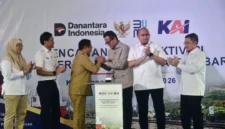 Pencanangan Reaktivasi Jalur Kereta Api di Sumbar bertempat di Stasiun Kereta Api Kayu Tanam, Kabupaten Padang Pariaman, Selasa (27/10/2026). (Foto: Diskominfo Padang Pariaman)