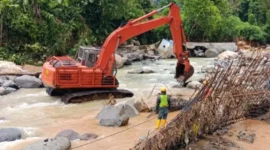 Kementerian PU mempercepat perbaikan SPAM di Kota Padang setelah banjir pada 9–10 Oktober 2026 merusak sejumlah infrastruktur air bersih. (Foto: Kementerian PU)