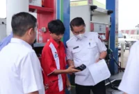 Satgas Pengendalian dan Pengawasan Pendistribusian BBM dan LPG 3 Kilogram melakukan inspeksi mendadak di beberapa SPBU Payakumbuh, Rabu (7/10/2026). (Foto: MC Payakumbuh)