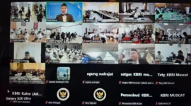 Sebanyak 484 mahasiswa Indonesia yang menempuh pendidikan di kawasan Timur Tengah mengikuti tes CAT daring untuk seleksi Tenaga Pendukung PPIH Arab Saudi 1448 H/2027 M. (Foto: Kemenhaj)