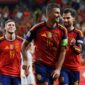 Pemain Spanyol merayakan gol ke Republik Ceko di UEFA Nations League 2026/2027. (Foto: IG @sefutbol) 