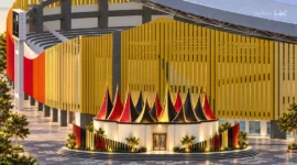 Rancangan desain Stadion Haji Agus Salim Padang. (Foto: Dok. Hutama Karya)