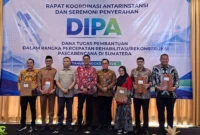 Wali Kota Pariaman Yota Balad saat Rapat Koordinasi Antarinstansi dan Penyerahan DIPA Dana Tugas Perbantuan di Arch Hotel Bogor, Jawa Barat, Senin (5/10/2026). (Foto: Diskominfo Pariaman)