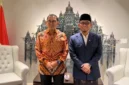 Wamenhaj Dahnil Anzar Simanjuntak dan Menteri Kebudayaan Fadli Zon di Kantor Kementerian Kebudayaan, Kamis (22/10/2026). (Foto: Kemenhaj)