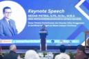 Wamenkomdigi Nezar Patria menyampaikan keynote speech sekaligus membuka acara Peningkatan Kompetensi dan Pengembangan Diri di Lingkungan Lembaga Sensor Film di Aston Bogor, Jawa Barat, Jumat (23/10/2026). (Foto: Pey HS/Komdigi)