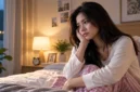 Ilustrasi Wanita sulit tidur. (Foto: AI Generated)
