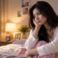 Ilustrasi Wanita sulit tidur. (Foto: AI Generated)
