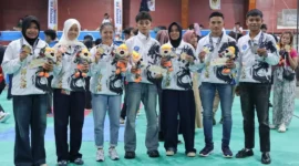 Atlet wushu Payakumbuh meraih empat emas dan satu perunggu di Porprov XVI Sumbar 2026. (Foto: MC Payakumbuh)