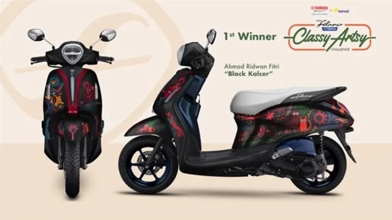 Karya Ahmad Ridwan Fitri meraih juara pertama Grand Filano Classy Artsy Challenge 2026. (Foto: Yamaha)